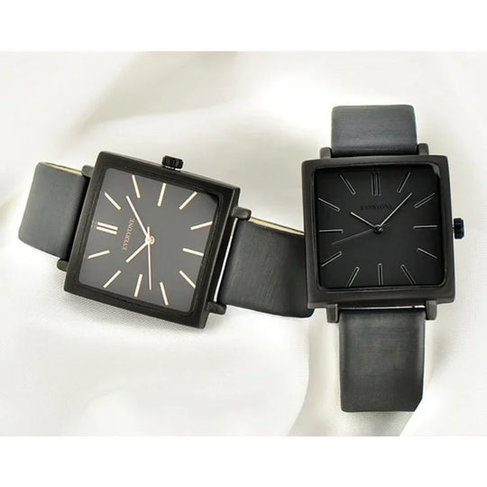 "Elegant Square Women's Watch - Leather Band Quartz, Simple Dress Business Style, Waterproof"