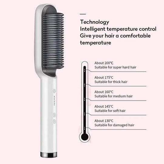 Hair Curler Multi-speed New Hair Straightener Electric Straightening Comb Curling Iron Hair brush Hot Comb Anti-scalding Ceramic