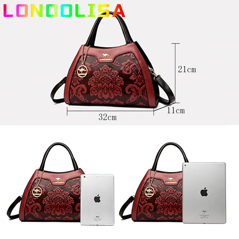 LONOOLISA Casual Tote Luxury Leather Handbag Purse 2023 Designer Shoulder Crossbody Bag