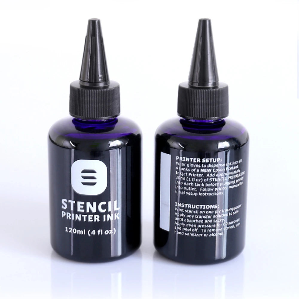 "4oz Tattoo Stencil Printing Ink: A4 Inkjet Transfer Paper Compatible Ink for Machines - Innovative Tattoo Tracing Accessories"