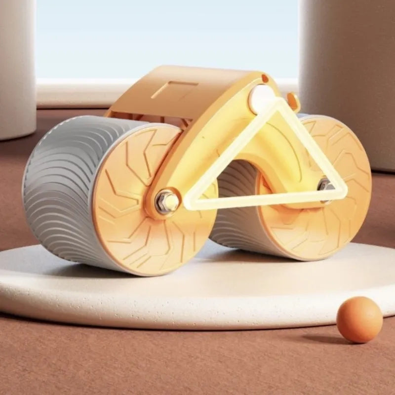 2024 Upgraded Version Of Double-Wheel Abdominal Roller Arm Abdominal Device Automatic Rebound Intelligent Timing Exercise Roller