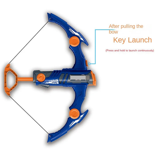 "Kids' Safe Soft Bomb Archery Set: 12-Shot Continuous Launch Crossbow for Outdoor Fun"