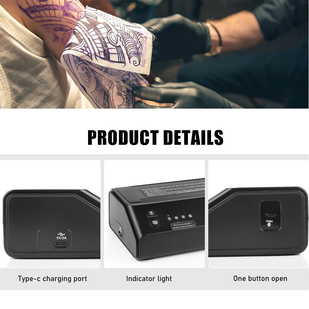 "Wireless Bluetooth Thermal Tattoo Stencil Printer: Line Drawing and Photo Pattern Transfer Machine Copier"