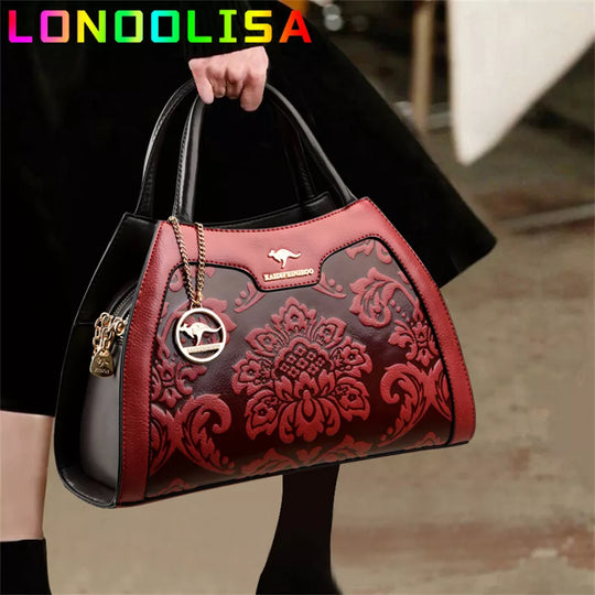 LONOOLISA Casual Tote Luxury Leather Handbag Purse 2023 Designer Shoulder Crossbody Bag