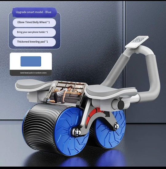 2024 Upgraded Version Of Double-Wheel Abdominal Roller Arm Abdominal Device Automatic Rebound Intelligent Timing Exercise Roller