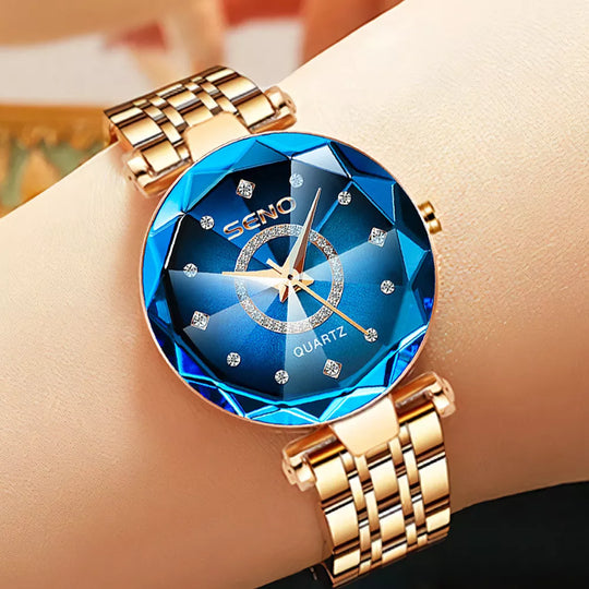 "2024 Ladies' Fashion Watch - Luxury Brand Quartz, Feminine Design, Elegant Female Timepiece"