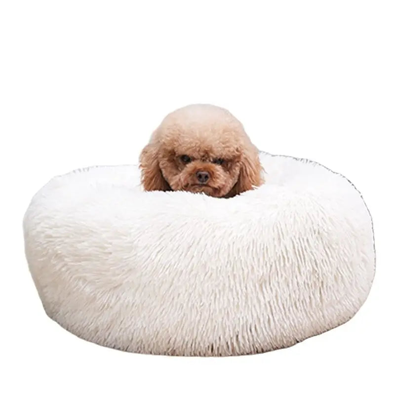 Long Plush Super Soft Dog Bed Pet Kennel Round Sleeping Bag Lounger Cat House Winter Warm Sofa Basket for Small Medium Large Dog