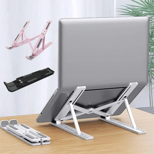 Portable Adjustable Laptop Stand Support Base Suitable for Computer Laptop Stand Cooling Pad Riser Desk  Folding Computer Desk