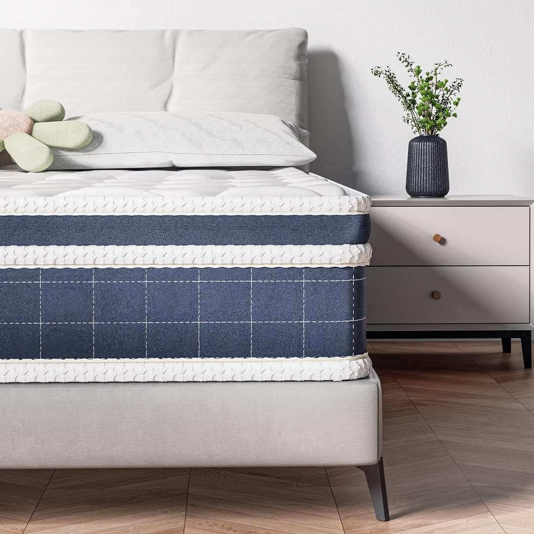 Queen Mattress 10 Inch: Luxury Hybrid Sleep Solution, Individual Pocket Springs, And Pressure-Relieving Memory Foam, Medium Firm, Breathable, CertiPUR-US, 80"x60"x10"