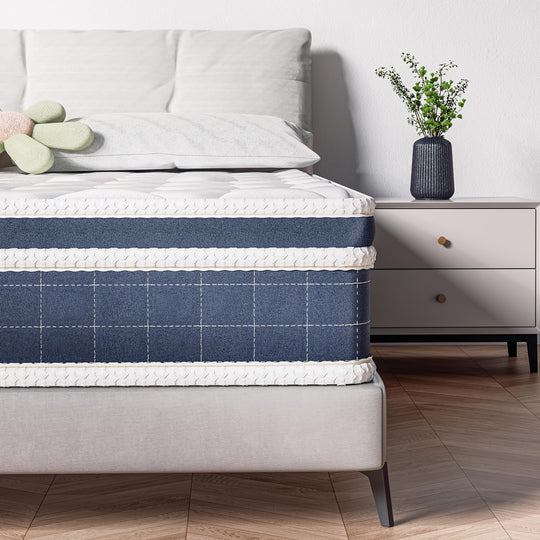 Queen Mattress 10 Inch: Luxury Hybrid Sleep Solution, Individual Pocket Springs, And Pressure-Relieving Memory Foam, Medium Firm, Breathable, CertiPUR-US, 80"x60"x10"