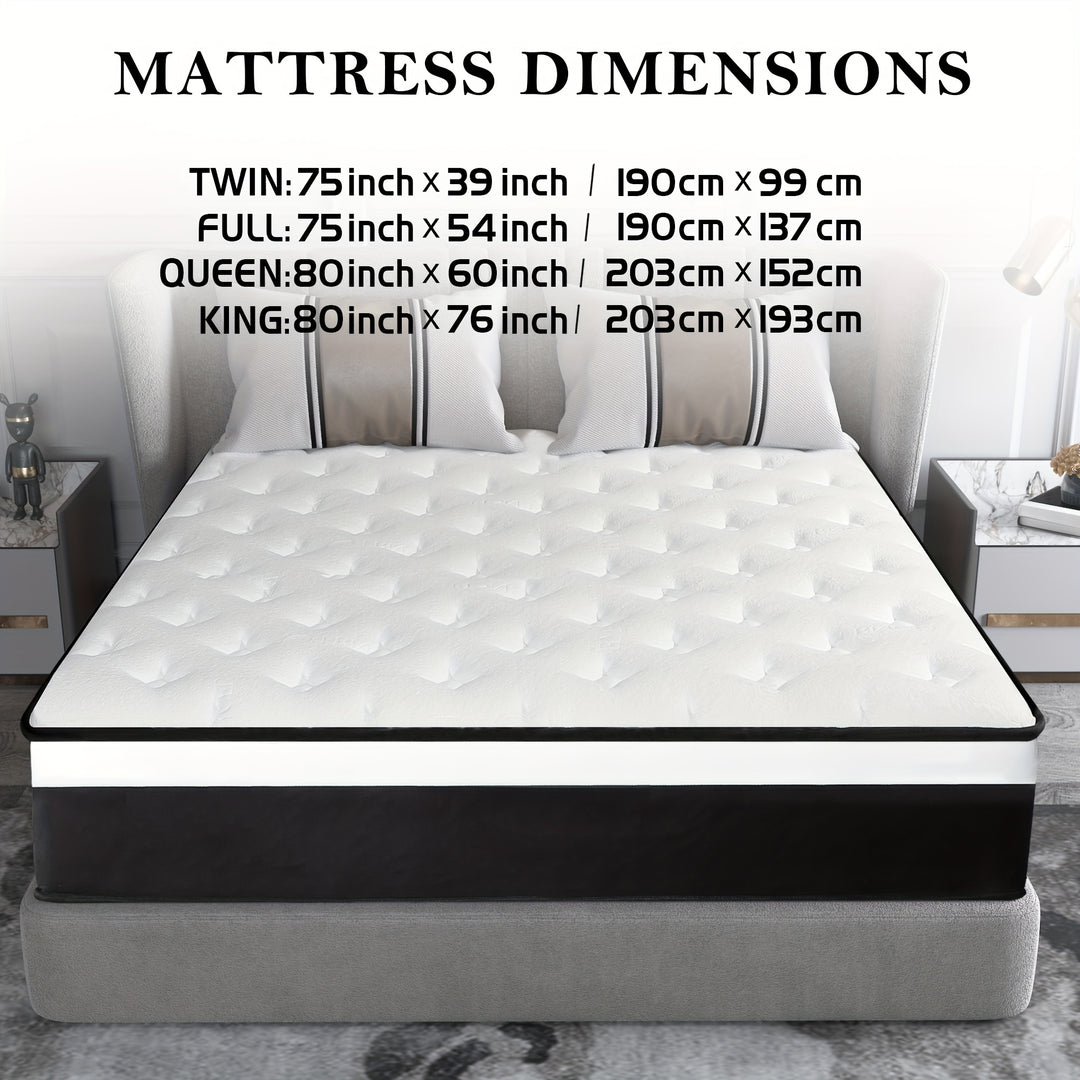 10/12/14 Hybrid Mattress Twin Full Queen King In A Box Pocket Spring Mattresses