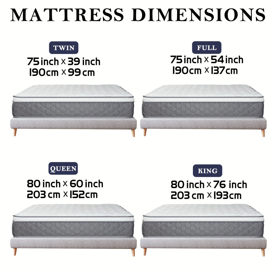 14" Hybrid Mattress Twin Full Queen King In A Box Pocket Spring Mattresses