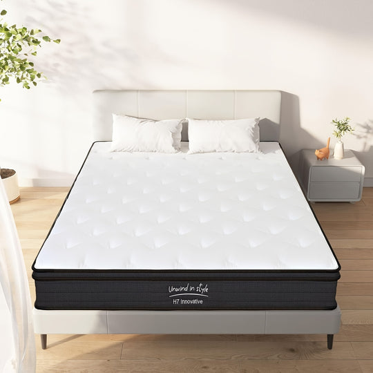 SogesSleep Queen Mattress, 12 Inch Hybrid Mattress Queen Size, Medium Firm Mattress With Memory Foam And Pocket Springs, Breathable Cover 10 Inch Queen Bed In A Box, 60"X80"X12"