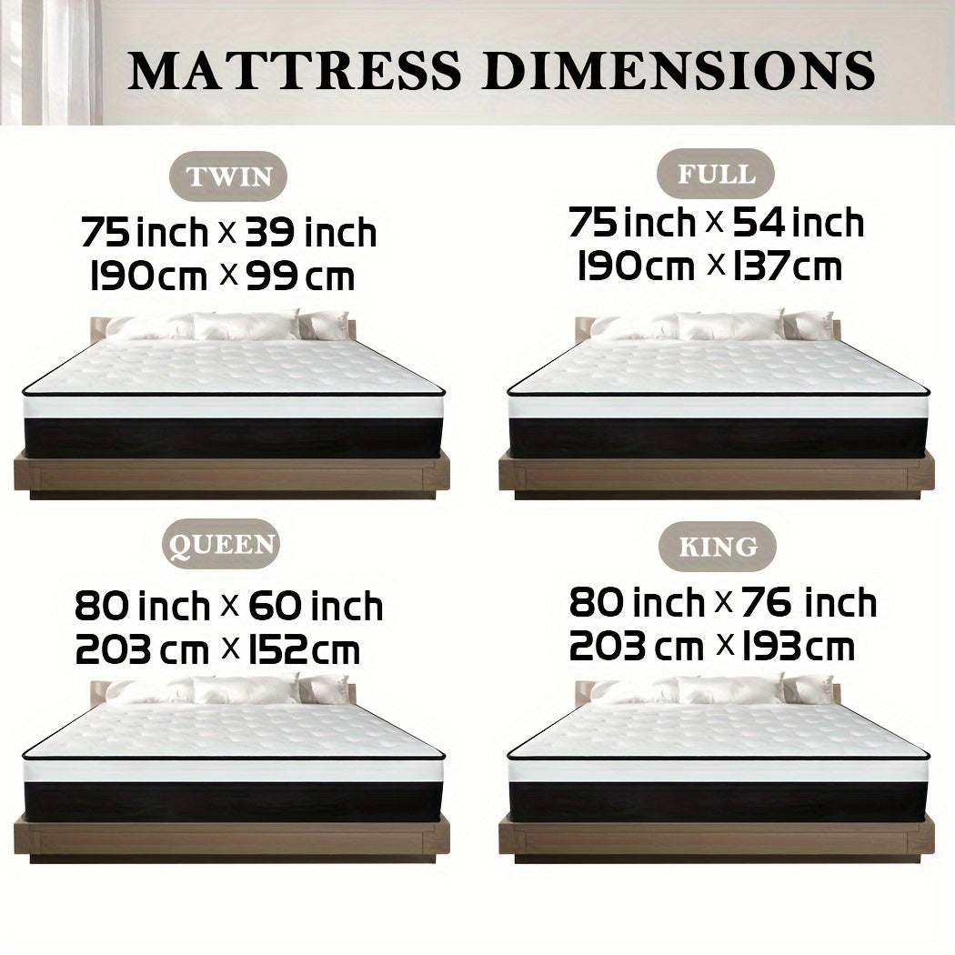 CHEVNI 12 Inch Twin Full Queen  King Mattress Hybrid Mattress Gel Memory Foam Mattress Innerspring In A Box