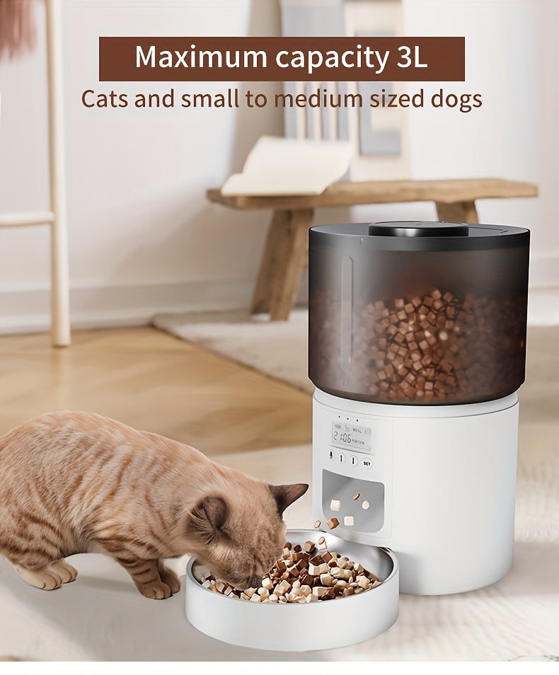 Pet Smart Feeder, Timed Quantitative Scientific Feeding, Dog Dry Food Dispenser, Remote Control