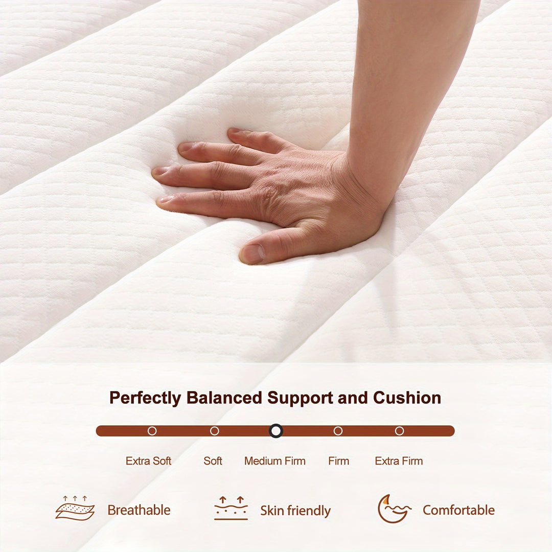 Queen Size Premium High Quality Diamond Innerspring Hybrid And Cooling Gel Memory Foam Mattress And Motion Isolation