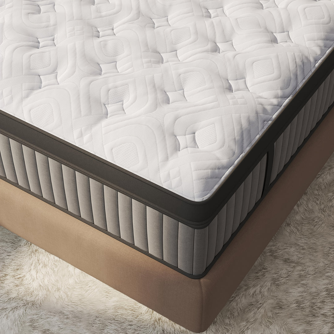 12 Inch Full Queen King Size Hybrid Mattress, Single Pocket Spring Mattress Innerspring Soft Bed