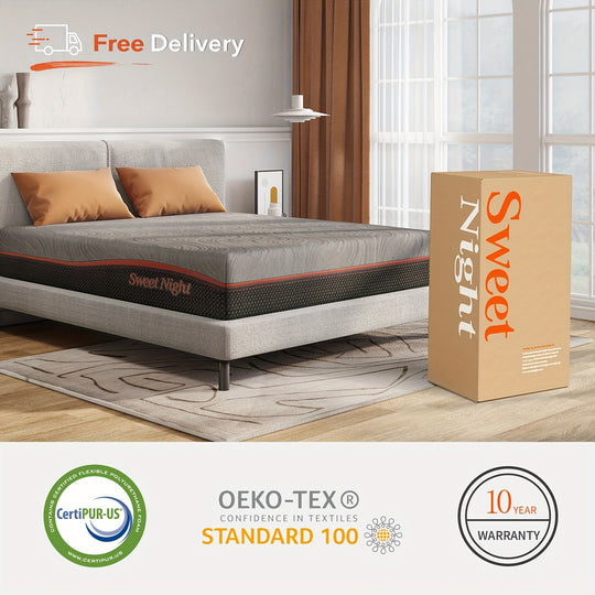 Sweetnight 10-inch Medium Gel Memory Foam Mattress In a Box