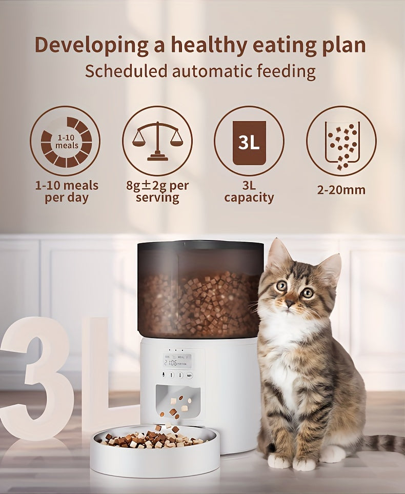 Pet Smart Feeder, Timed Quantitative Scientific Feeding, Dog Dry Food Dispenser, Remote Control