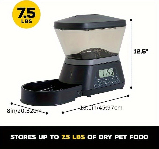 7.5 Lbs Gamma2 Nano Programmable Automatic Pet Feeder for Cats and Dogs