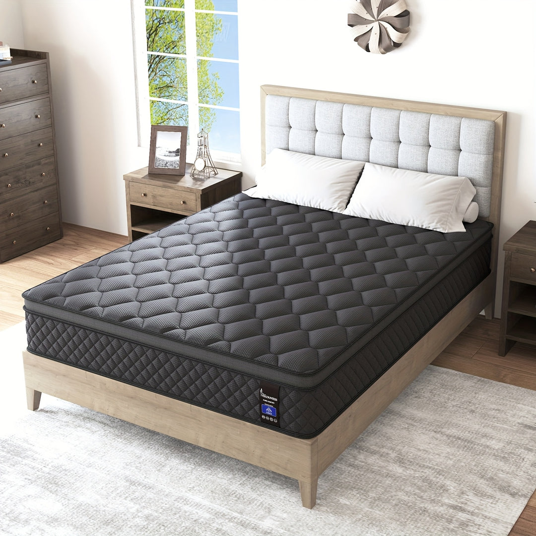 Viscountess 14Inch Gel Memory Foam Hybrid Pocket Spring Mattress Twin Full Queen King Mattress In A Box