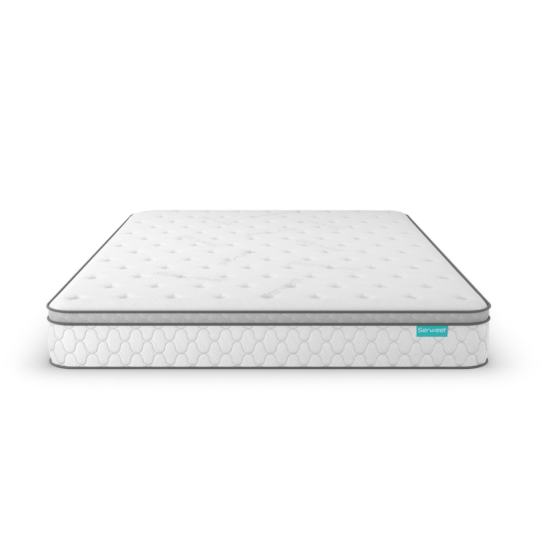 8/10/12 Inches Twin Full Queen Mattress, Memory Foam and Pocket Springs, Hybrid Mattress, Euro Top, Heavier Coils for Durable Support, Medium Firmness