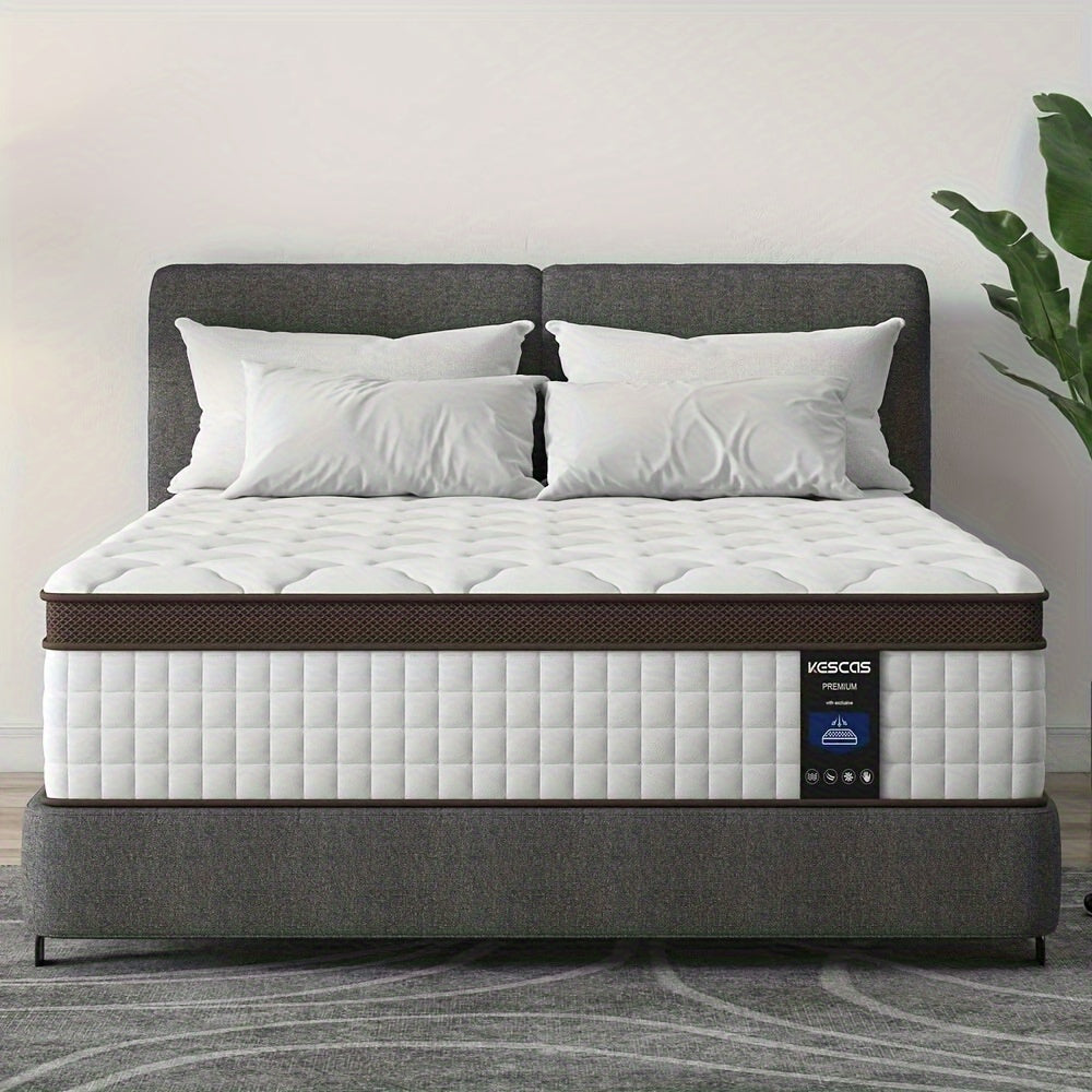 8"/10'/12"/14" Innersprings And Memory Foam Mattress, Hybrid Euro Top Mattress, Mattress In A Box, Twin/Full/Queen Size Optional