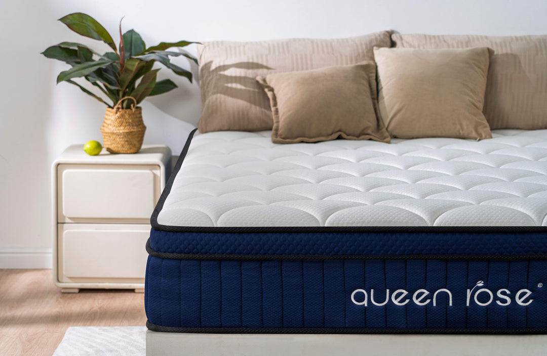 Queen Rose Hybrid Mattress 14 Inch Twin/ Full/ Queen/ King SIZE- Medium Soft- Memory Foam-Individually Pocket Innerspring-Mattress In A Box