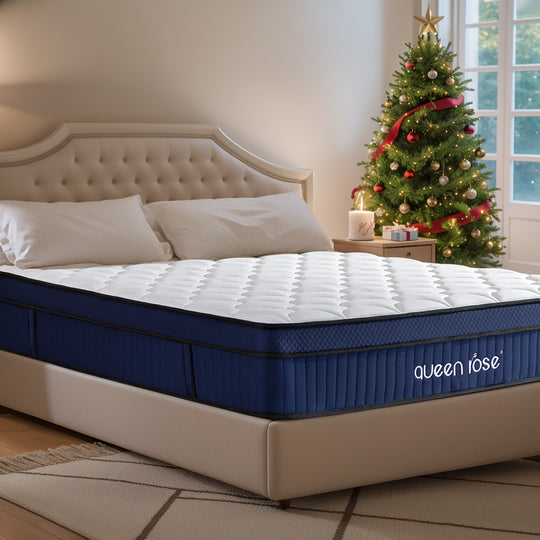 Queen Rose Hybrid Mattress 14 Inch Twin/ Full/ Queen/ King SIZE- Medium Soft- Memory Foam-Individually Pocket Innerspring-Mattress In A Box