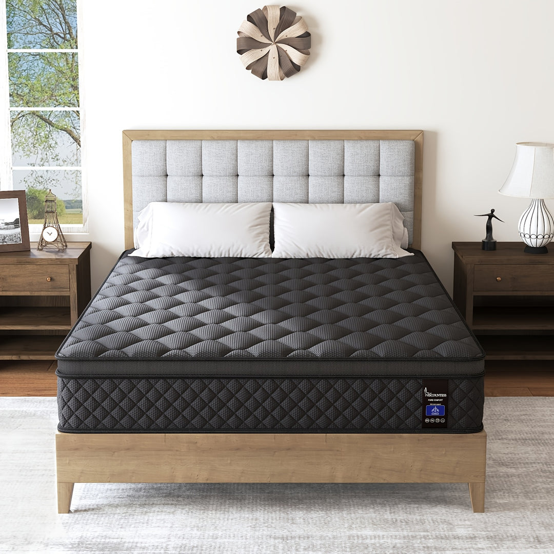 Viscountess 14Inch Gel Memory Foam Hybrid Pocket Spring Mattress Twin Full Queen King Mattress In A Box