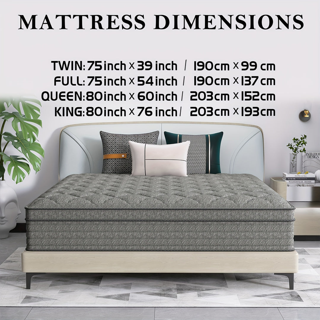 12/14 Inch Mattress Twin Full Queen King Size Hybrid Pocket Spring Mattresses In A Box