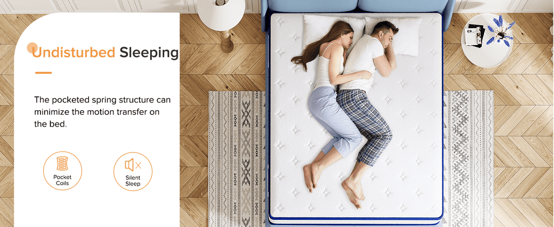 10-Inch Medium Firm Hybrid Mattress - Individual Pocket Springs & Cool Gel Memory Foam, Enhanced Edge Support, Motion Isolation, Pressure Relief - Mattress in a Box