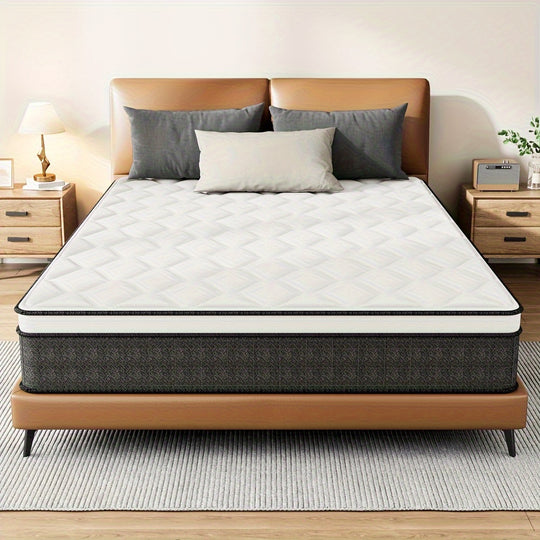 10-Inch Queen Hybrid Mattress: Ultimate Luxury Sleep with Individually Encased Pocket Springs, Pressure-Relieving Memory Foam, Medium-Firm Comfort, Breathable Design, CertiPUR-US Certified, 100-Night Risk-Free Trial, 80x60 In